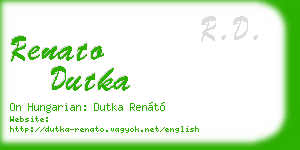 renato dutka business card